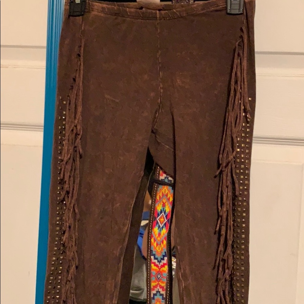 Boutique Fringe studded leggings